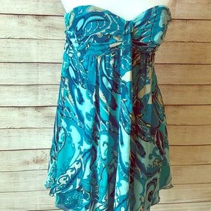 ❌DONATED❌ Express Adorable strapless teal dress